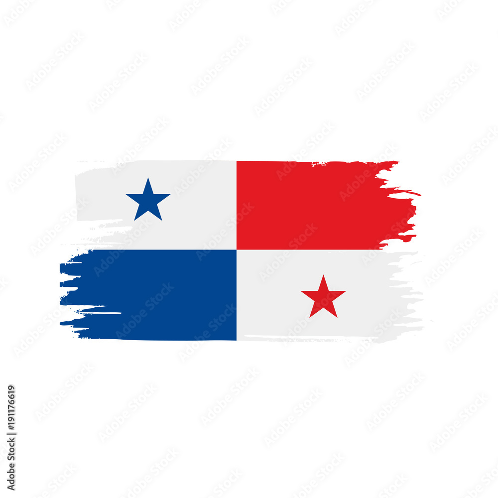 Panama flag, vector illustration