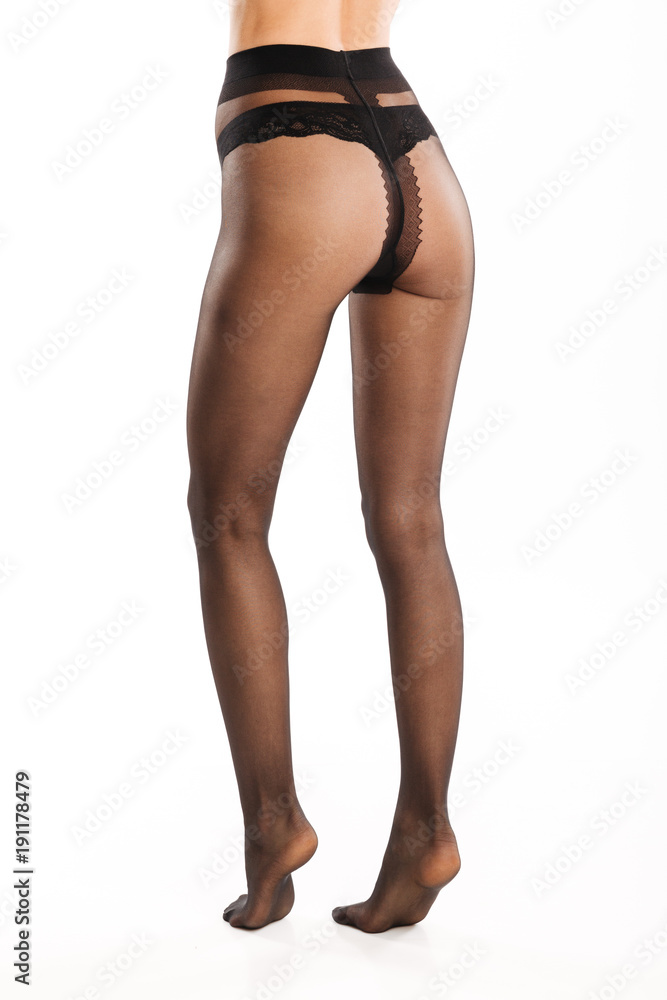 Cropped back view photo of amazing sexy lady in tights Cropped back view photo of amazing sexy lady in tights
