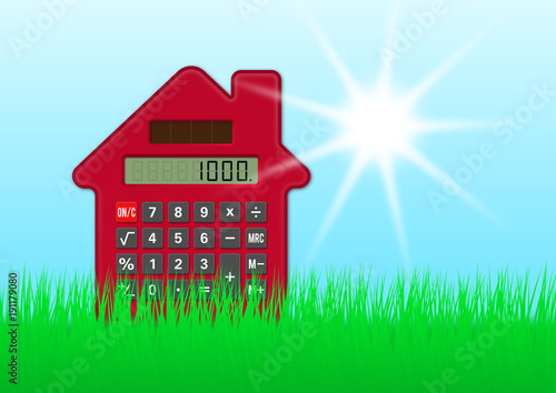 Calculator House, concept investment photo