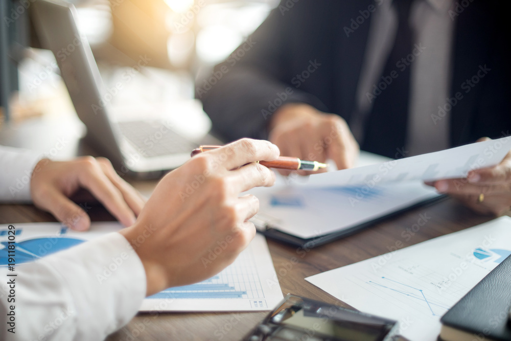 Businessman work with computer on table in office Businessman work with computer on table in office