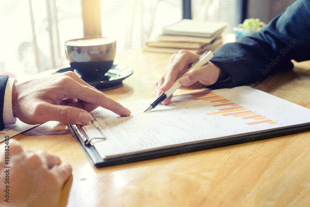 two businessman talk and discuss about business work two businessman talk and discuss about business work