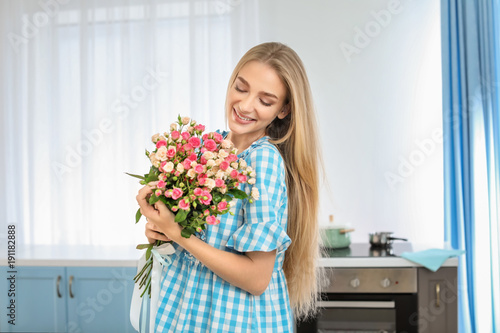 Beautiful young woman with ...