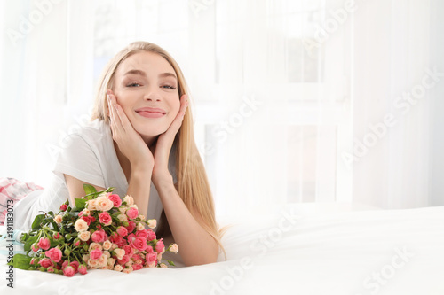 Beautiful young woman with ...