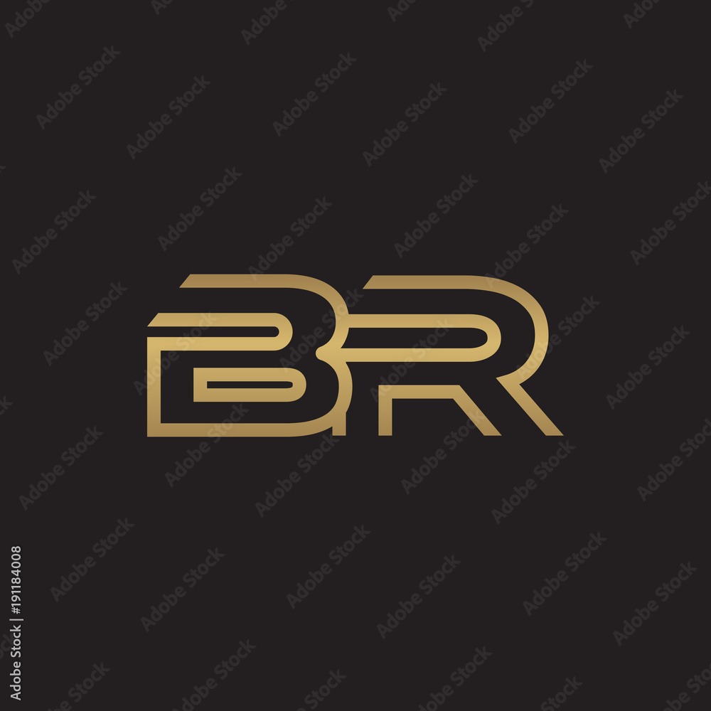 initial letter logo line unique modern, gold color initial letter logo line unique modern, gold color