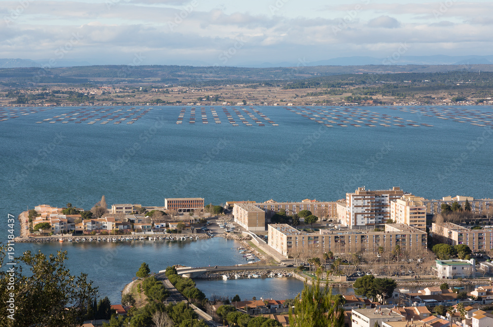Fototapeta premium Vue de Sete - Herault -Occitanie