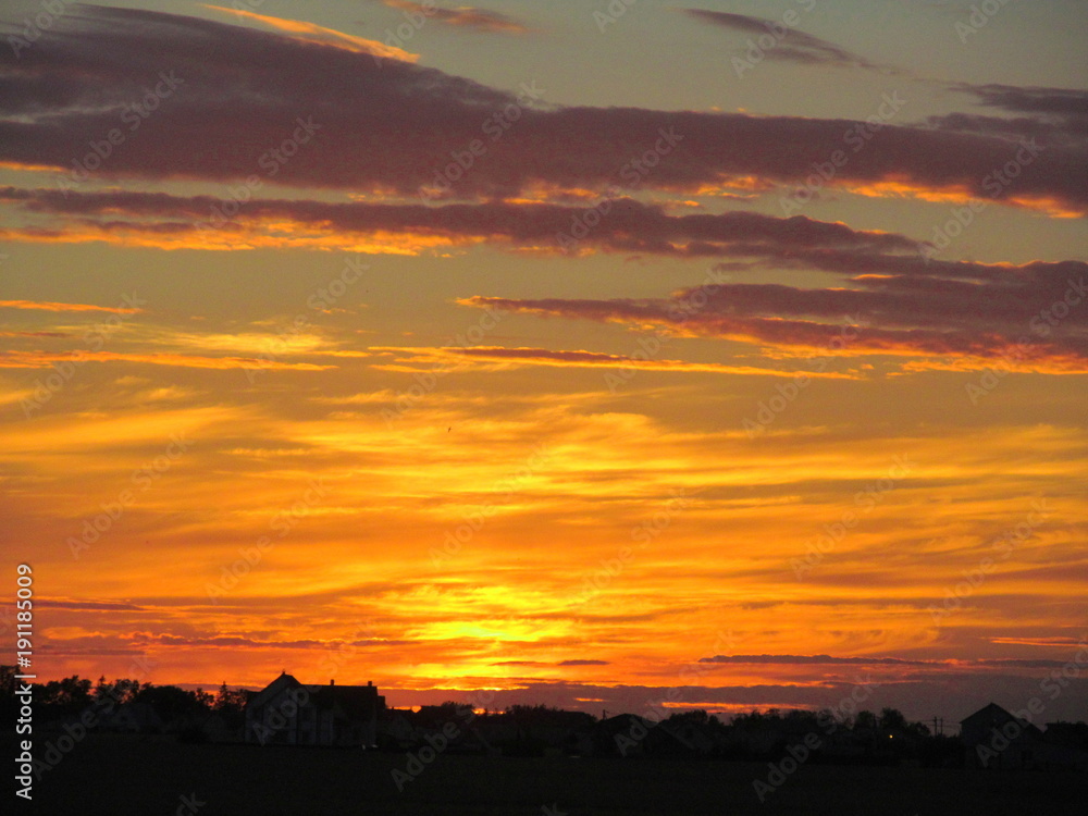 Obraz premium sunset, sky, clouds, sun, sunrise,