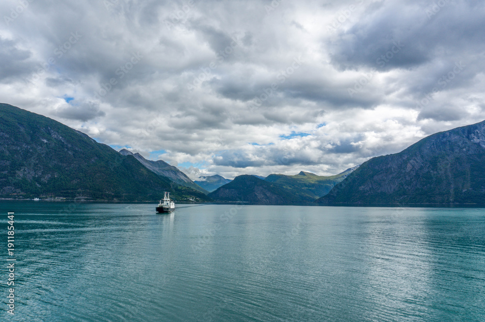 Travel in norwegian fjord