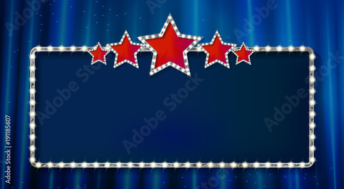 Marquee banner with stars