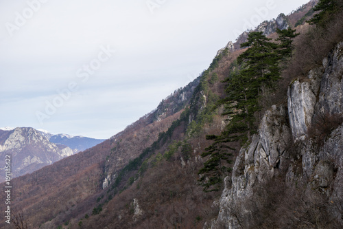 Landscape in the Domogled - Valea Cernei National Park in southwest Romania