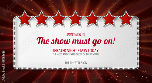 Marquee banner with stars