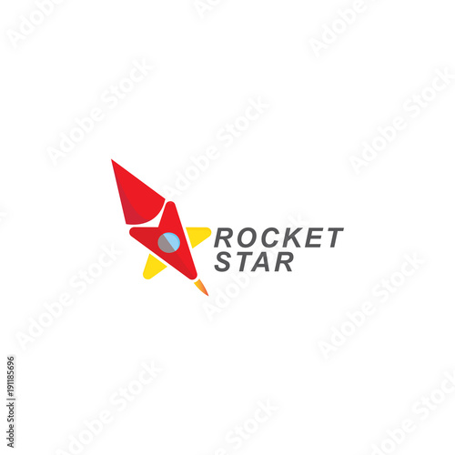 Free Download rocket and star logo. template vector icon - GFXLoad