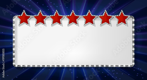 Marquee banner with stars