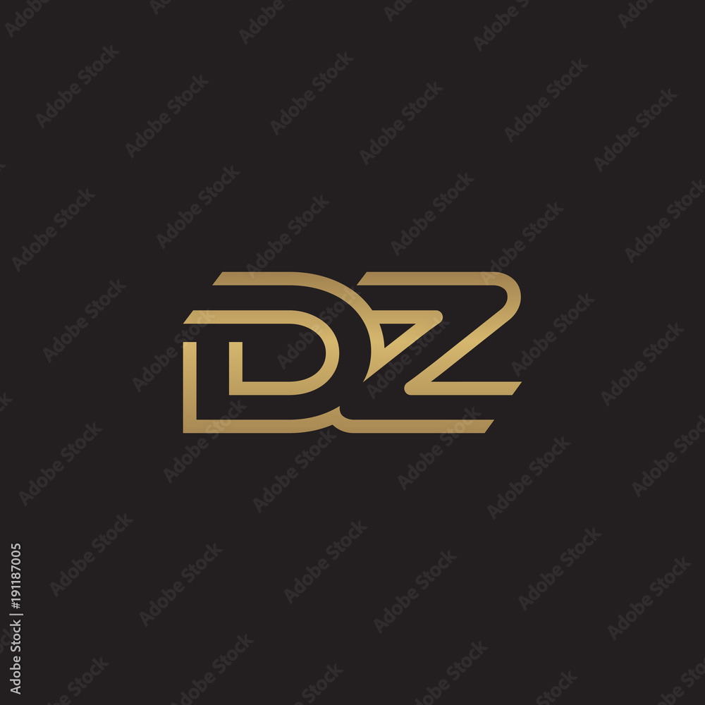 initial letter logo line unique modern, gold color initial letter logo line unique modern, gold color