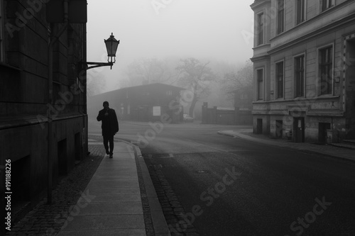 Black and White shot of city.