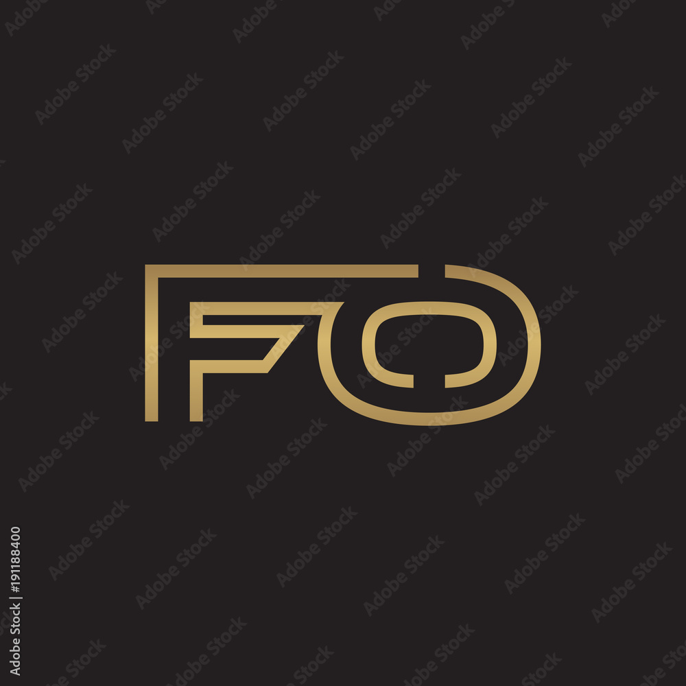 initial letter logo line unique modern, gold color initial letter logo line unique modern, gold color