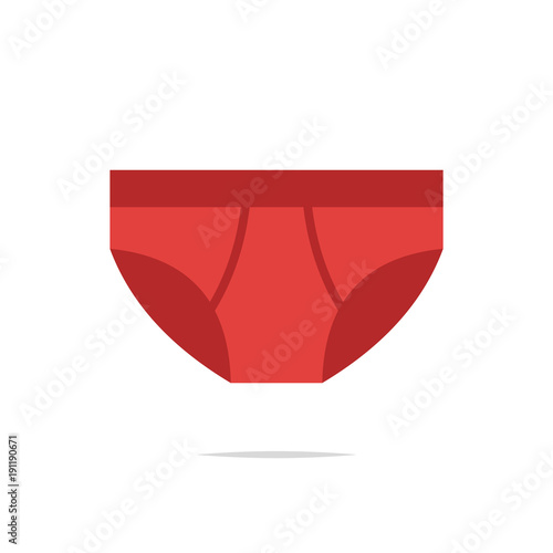 Red underwear icon vector