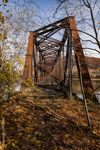 Abandoned & Rusty Coxton Railroad Bridge - Luzerne County, Pennsylvania photo