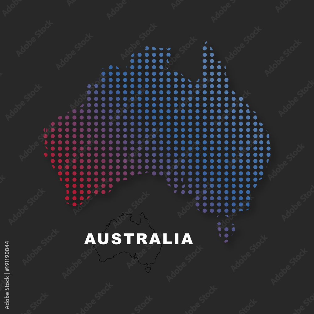 Map of Australia Dotted Pattern Background Map of Australia Dotted Pattern Background
