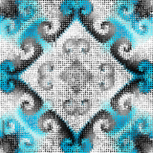 Seamless background pattern. Imitation of a texture of rough canvas painted with paint.