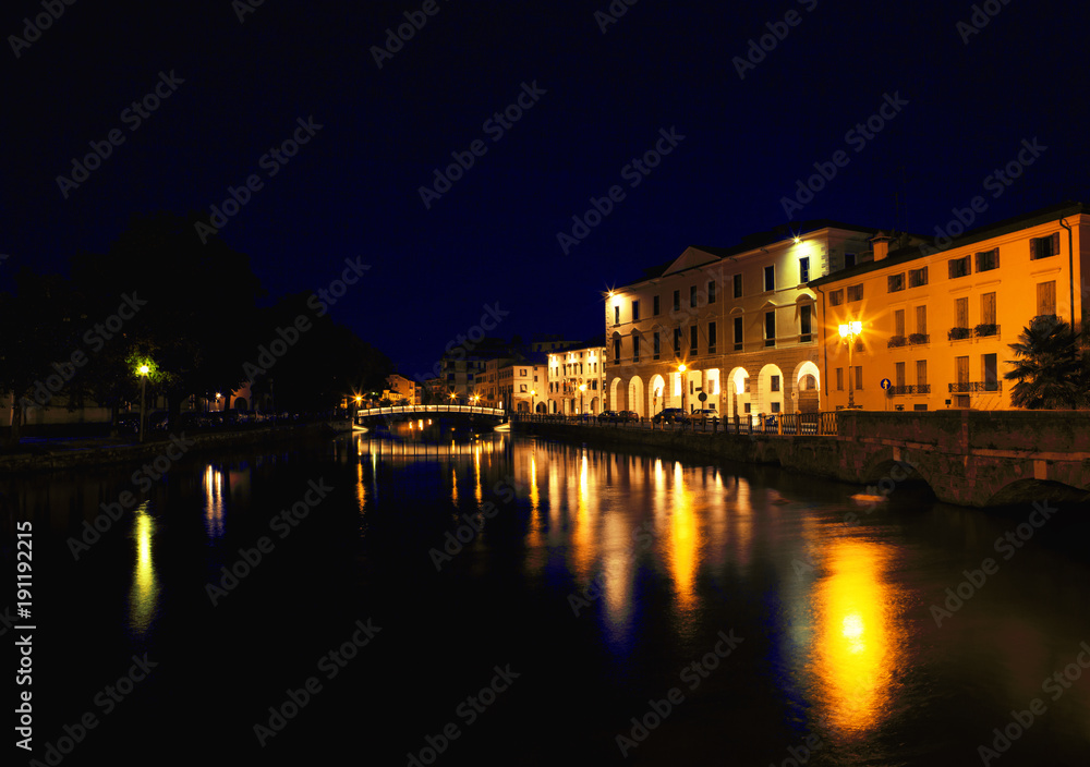 Night scene in Treviso from Italy