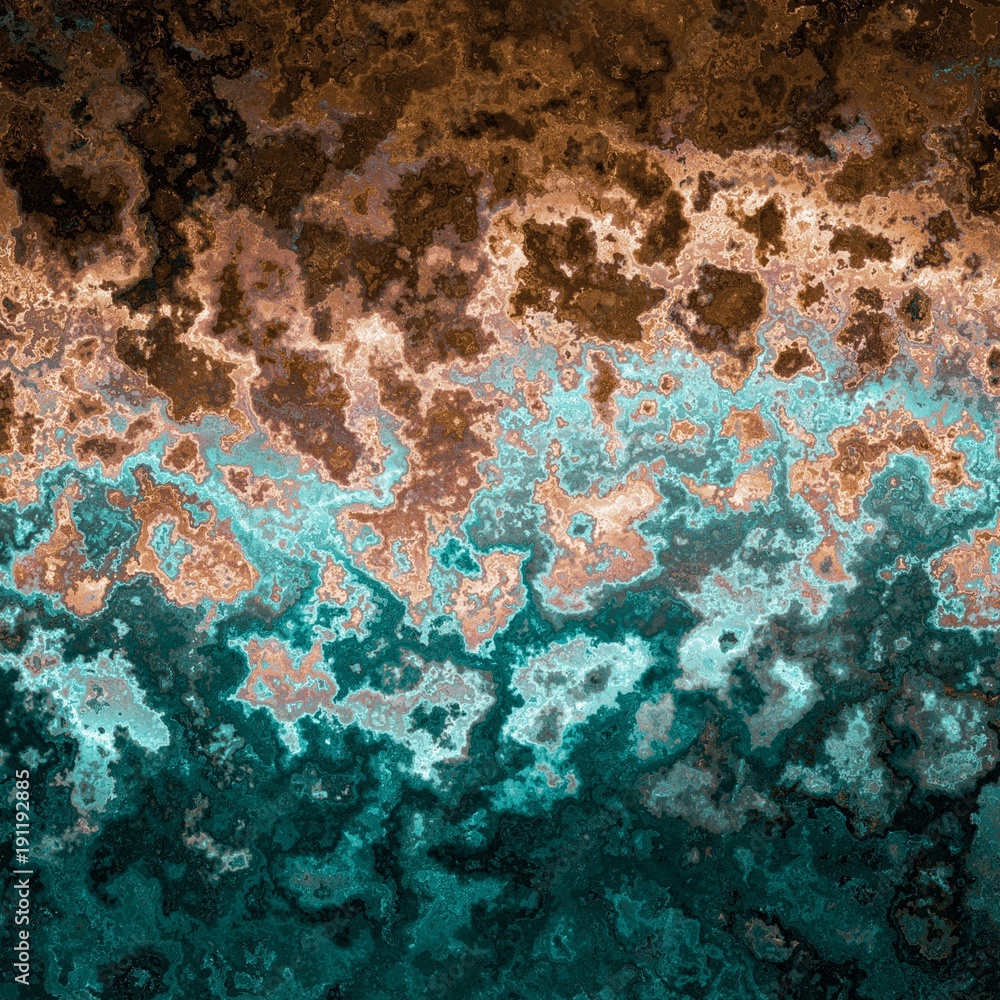 Fototapeta premium Orange and cyan grunge background texture