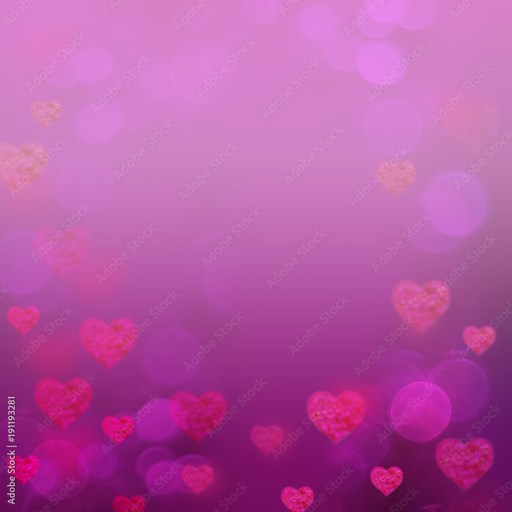 Valentine Hearts Abstract pink Background