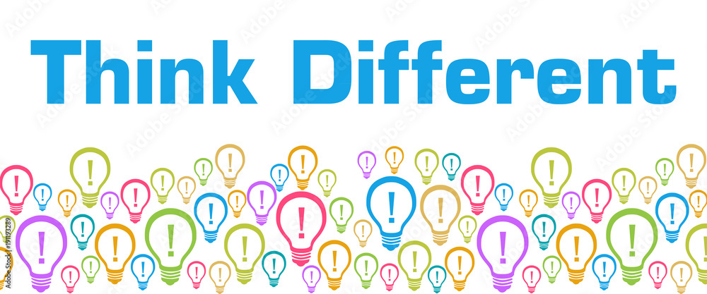 Think Different Colorful Bulbs With Text 