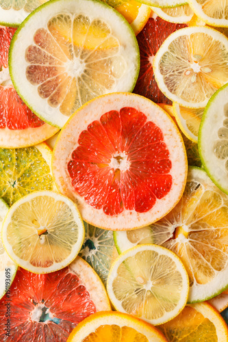 citrus slices closeup