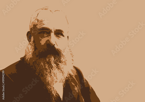 Monet - peintre - portrait - personnage historique - Claude Monet - artiste peintre photo