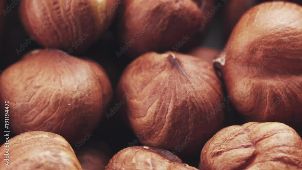 organic hazelnuts loopable rotation video organic hazelnuts loopable rotation video