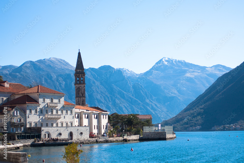 Sunny view of Perast