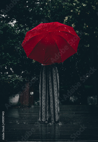 Fototapeta Naklejka Na Ścianę i Meble -  Umbrella Red