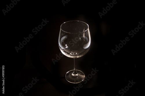 glass isolated on a black background
