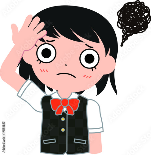 短髪パッチリ目の女子生徒　