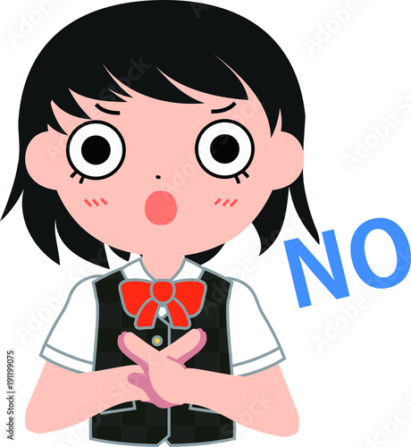短髪パッチリ目の女子生徒　NO