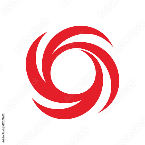 Hurricane icon, Nature Disaster symbol, dangerous rotating column of air