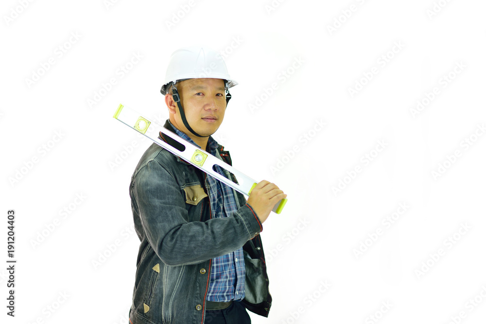 Portrait of Asian male engineer with equipment
Portrait of Asian male engineer with equipment