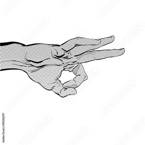 Man stretches out his hand to take something. Man's hand, Man pushing something, Hand pushing something. Clicking fingers.