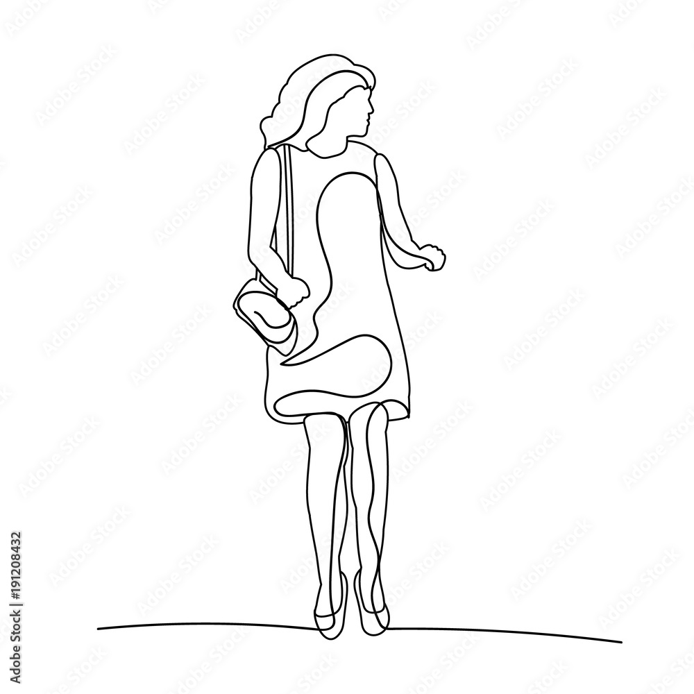 isolated sketch of a girl dancing isolated sketch of a girl dancing