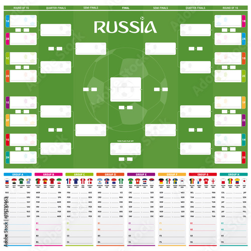 RUSSIA 2018 - Schedule Games