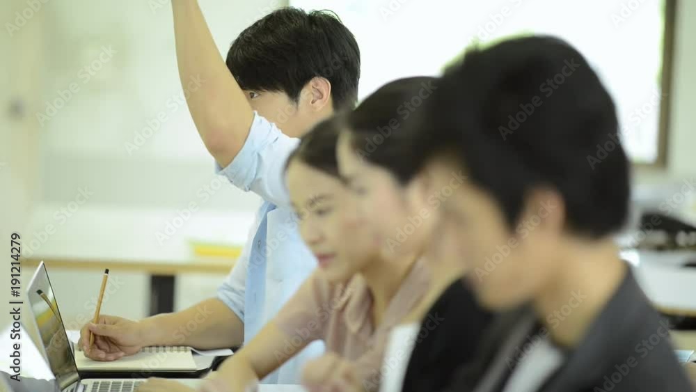 Students taking lecture in class. Chinese students in class room. Education in university, college concept. Students taking lecture in class. Chinese students in class room. Education in university, college concept.