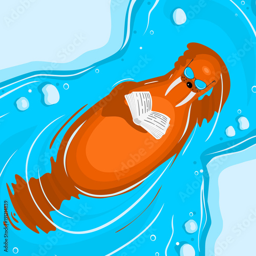 Walrus Floats and Reads a Book