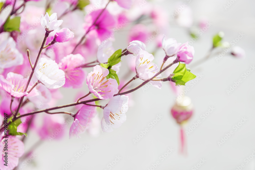 Fototapeta premium Beautiful artificial cherry blossom tree
