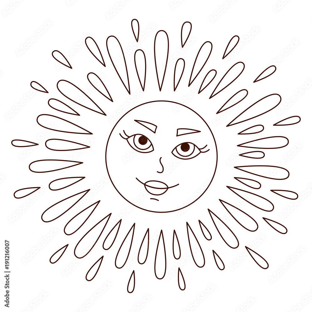 Sun smile summer vector illustration Sun smile summer vector illustration