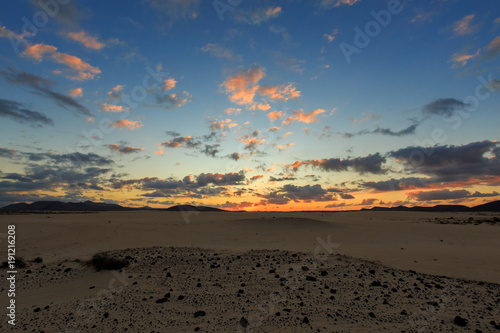 Tramonto sulle dune di Corralejo