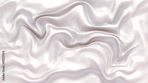 White elegant background with drapery cloth. 3d illustration  3d rendering.