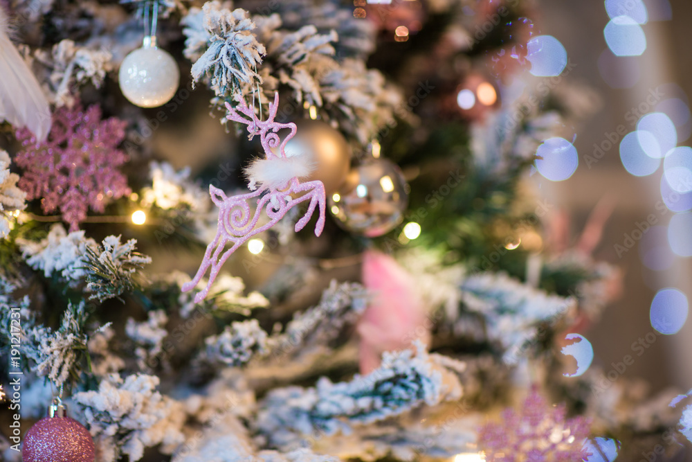 Fototapeta premium Christmas decorations in the interior