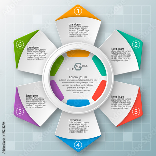 Abstract 3D Paper Infographics
