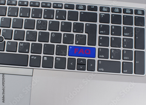 FAQ Word auf Notebook Tastatur photo