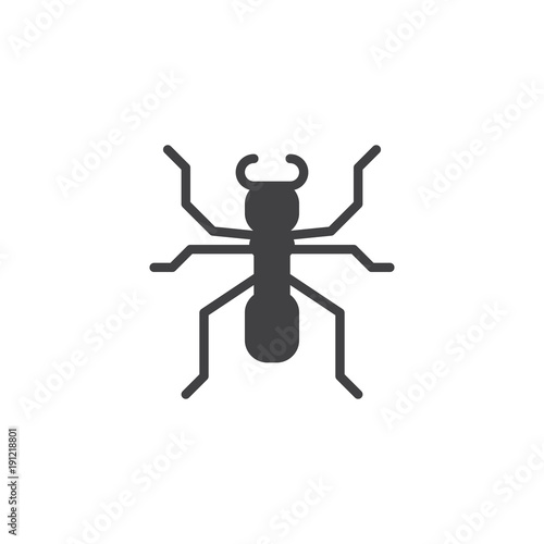 Ant soldier icon vector, filled flat sign, solid pictogram isolated on white. Emmet symbol, logo illustration.